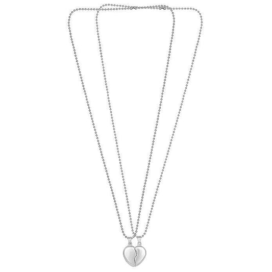 Couple Silver Plated Pendants Set