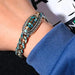 Six-Character Mantra Nine-Eyed Dzi Bead Bracelet